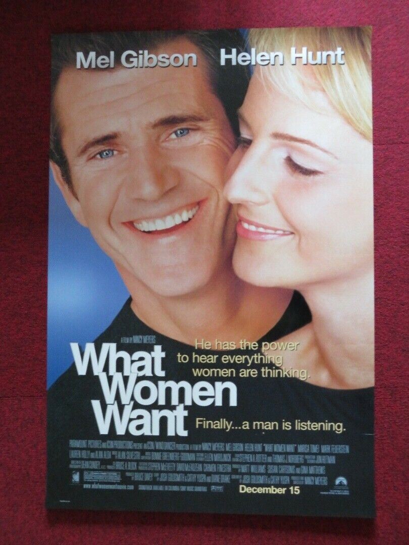 WHAT WOMEN WANT  US ONE SHEET ROLLED POSTER MEL GIBSON HELEN HUNT 2000