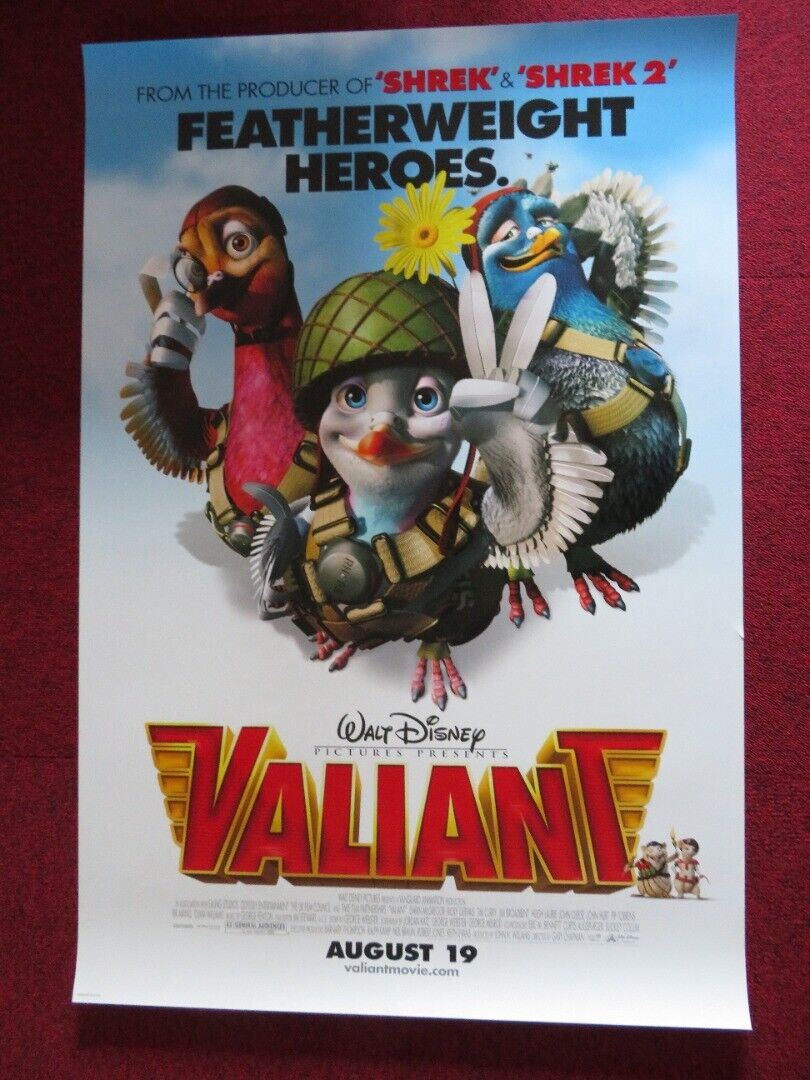 VALIANT  US ONE SHEET ROLLED POSTER DISNEY EWAN MCGREGOR RICKY GERVAIS 2005