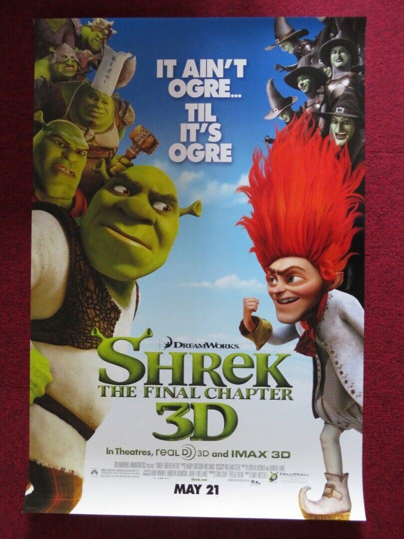 SHREK THE FINAL CHAPTER 3D US ONE SHEET ROLLED POSTER MIKE MYERS 2010