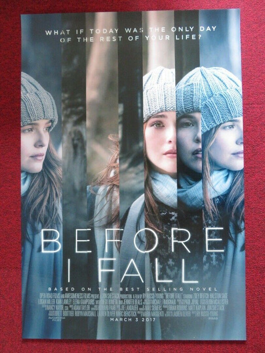 BEFORE I FALL US ONE SHEET ROLLED POSTER ZOEY DEUTCH HALSTON SAGE 2017