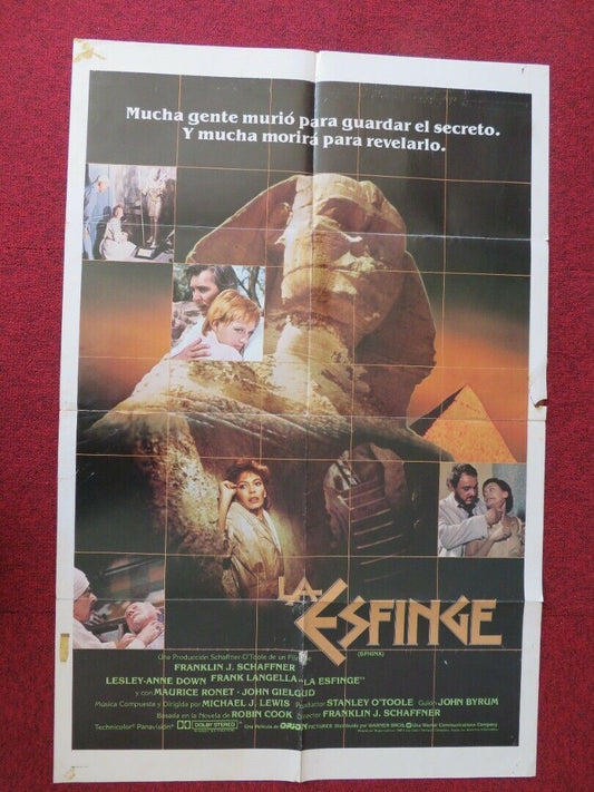 SPHINX SPANISH ONE SHEET FOLDED POSTER LESLEY ANN DOWN FRANK LANGELLA 1981