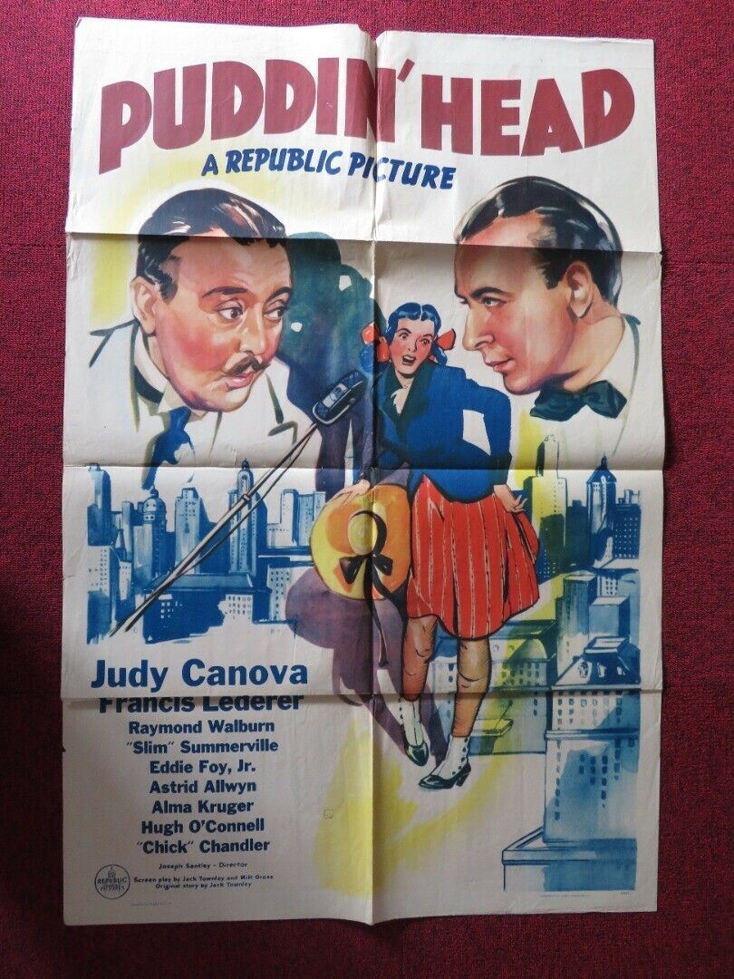 PUDDIN' HEAD USA ONE SHEET FOLDED POSTER JUDY CANOVA FRANCIS LEDERER 1941