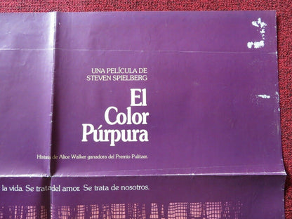 THE COLOR PURPLE SPANISH ONE SHEET FOLDED POSTER SPIELBERG DANNY GLOVER 1985