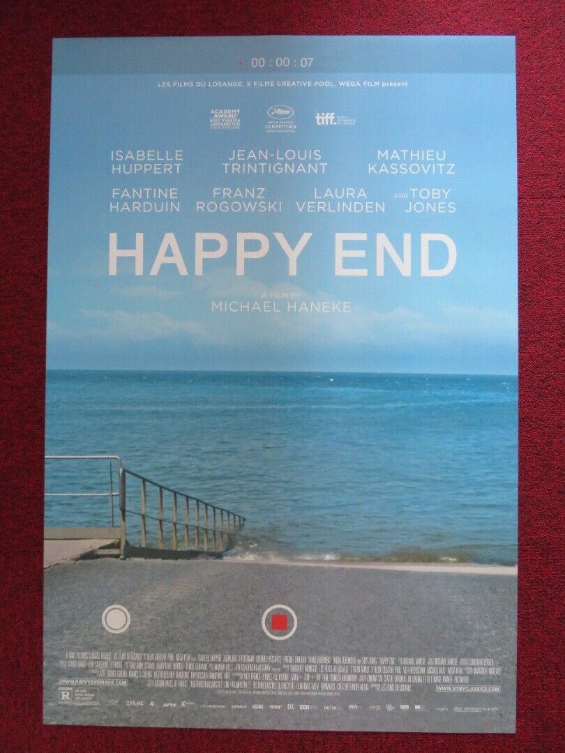 HAPPY END US ONE SHEET ROLLED POSTER ISABELLE HUPPERT JEAN LOUIS TRINTIGNANT '17