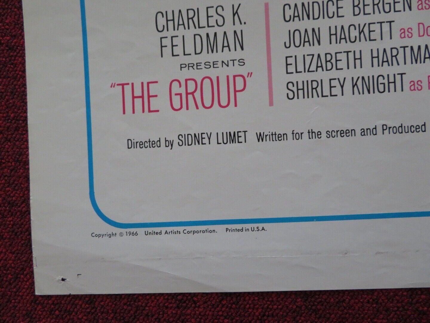 THE GROUP - B FOLDED US ONE SHEET POSTER CANDICE BERGEN JOAN HACKETT 1966