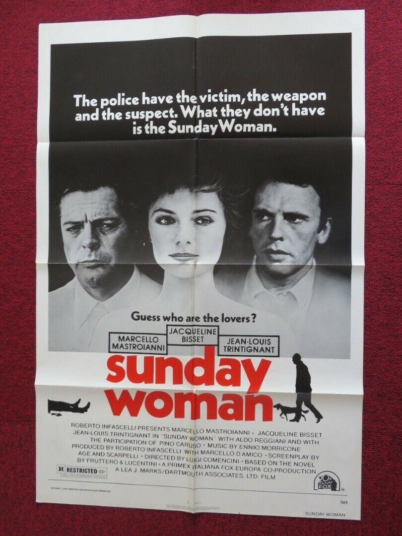 THE SUNDAY WOMAN FOLDED US ONE SHEET POSTER MARCELLO MASTROIANNI 1976