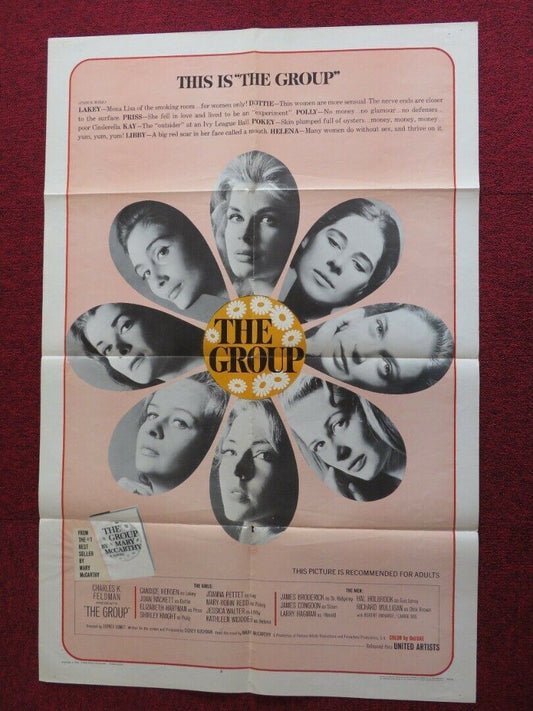 THE GROUP - A FOLDED US ONE SHEET POSTER CANDICE BERGEN JOAN HACKETT 1966