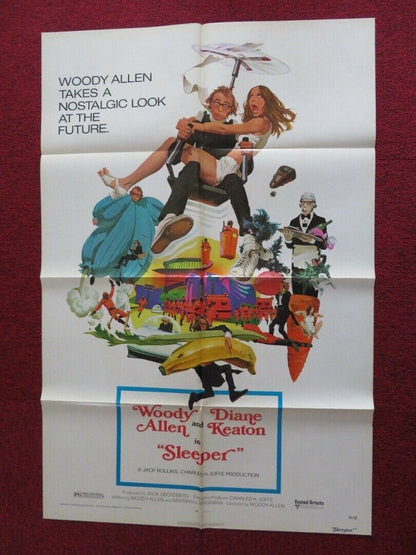 SLEEPER   FOLDED US ONE SHEET POSTER WOODY ALLEN DIANE KEATON 1973