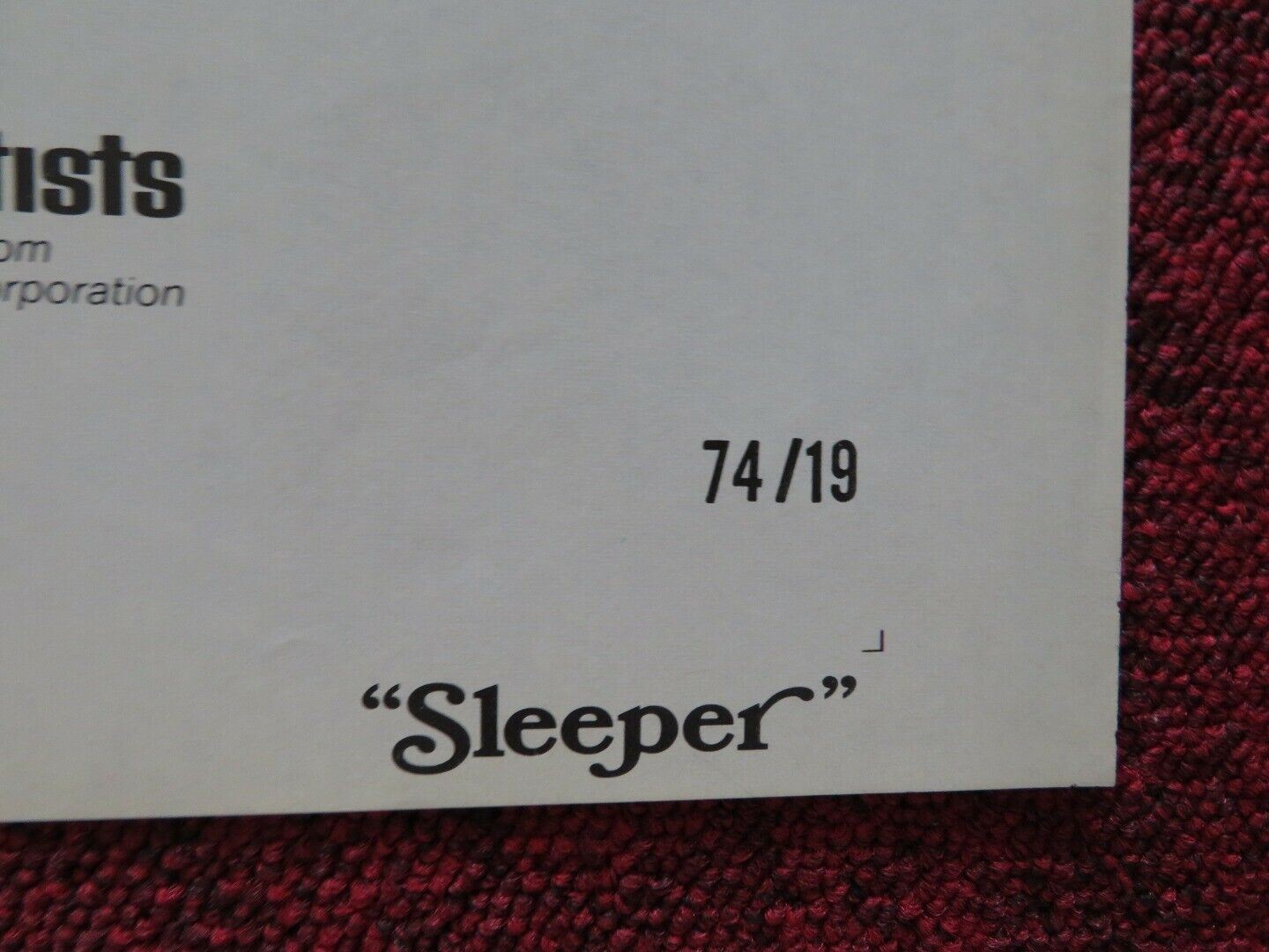 SLEEPER   FOLDED US ONE SHEET POSTER WOODY ALLEN DIANE KEATON 1973