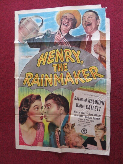 HENRY, THE RAINMAKER  FOLDED US ONE SHEET POSTER RAYMOND WALBURN 1949