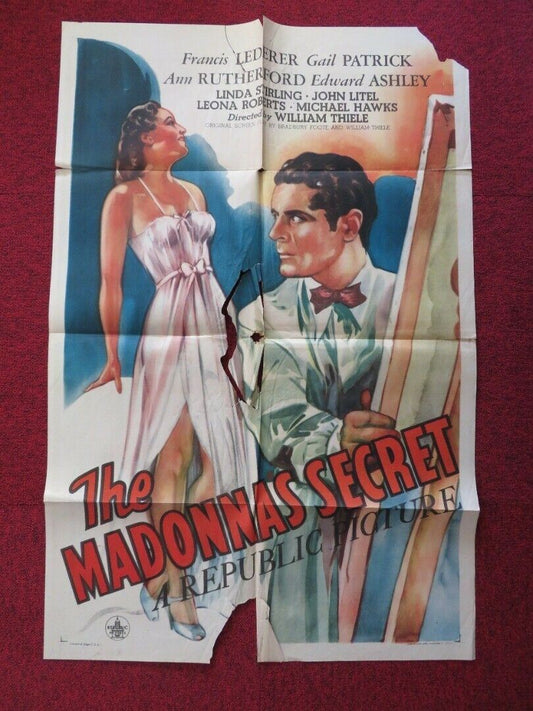 THE MADONNA'S SECRET FOLDED US ONE SHEET POSTER FRANCIS LEDERER 1946