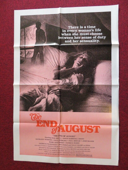 THE END OF AUGUST FOLDED US ONE SHEET POSTER SALLY SHARP LILIA SKALA 1981