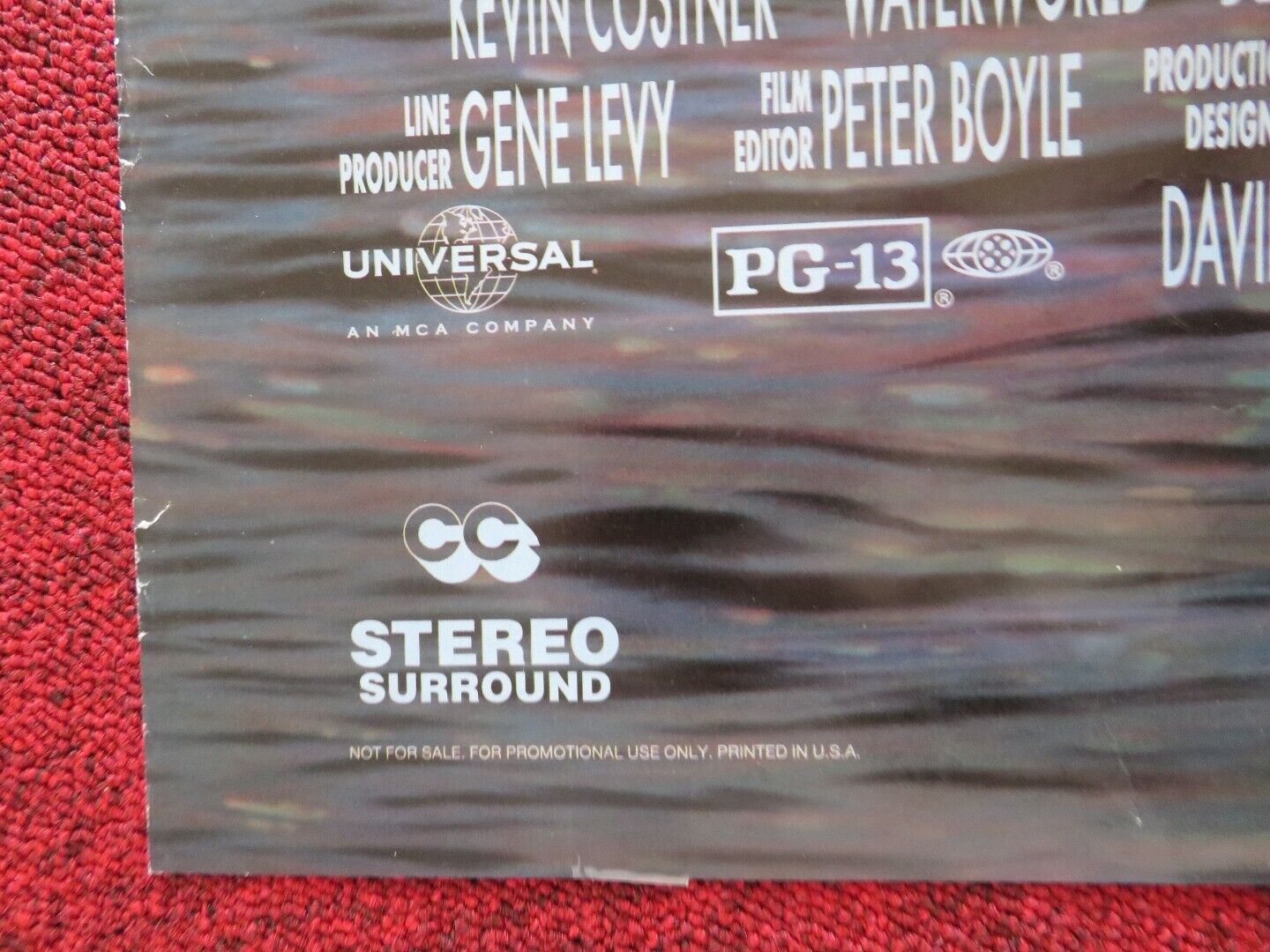 WATERWORLD VHS FOLDED US ONE SHEET POSTER KEVIN COSTNER DENNIS HOPPER 1995