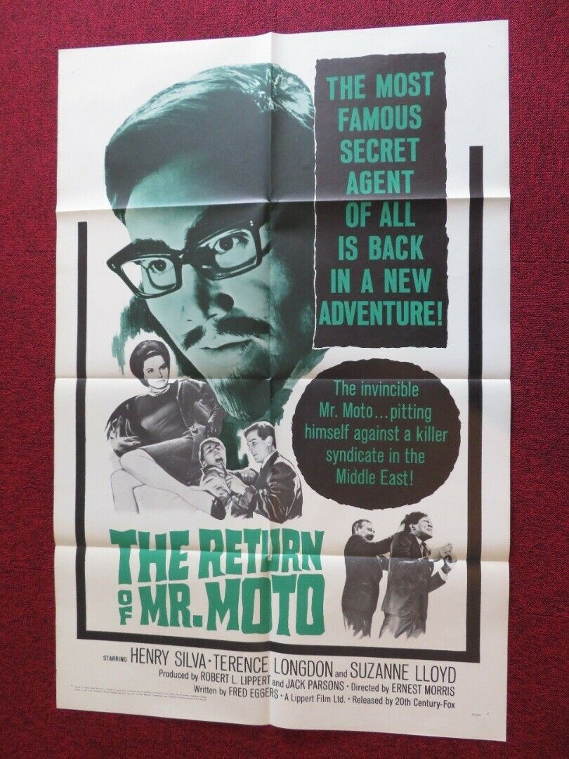 THE RETURN OF MR. MOTO FOLDED US ONE SHEET POSTER HENRY SILVA 1965