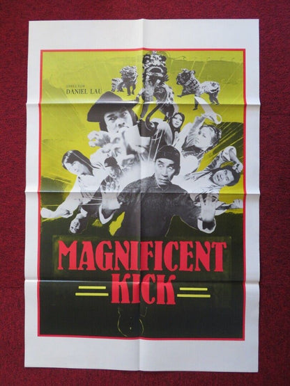 MAGNIFICENT KICK - KUNG FU  FOLDED US ONE SHEET POSTER DANIEL LAU 1980