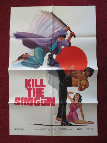 KILL THE SHOGUN - KUNG FU FOLDED US ONE SHEET POSTER DAVID KANG JANET CHOY 1975