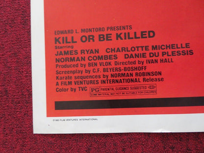 KILL OR BE KILLED / KARATE KILLER - KUNG FU FOLDED US ONE SHEET POSTER 1980