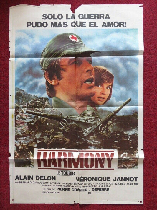 HARMONY LE TOUBIB / THE MEDIC ARGENTINA ONE SHEET FOLDED POSTER ALAIN DELON 1979