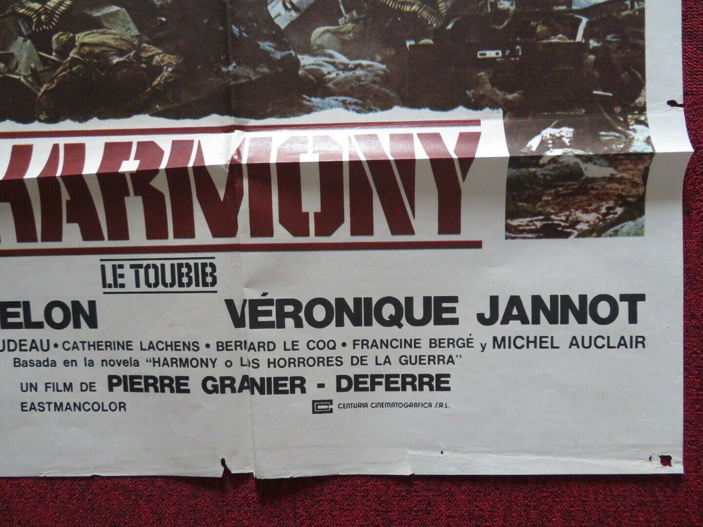 HARMONY LE TOUBIB / THE MEDIC ARGENTINA ONE SHEET FOLDED POSTER ALAIN DELON 1979