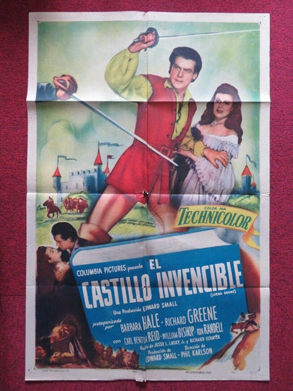 EL CASTILLIO INVENCIBLE / LORNA DOONE MEXICO ONE SHEET FOLDED POSTER 1951