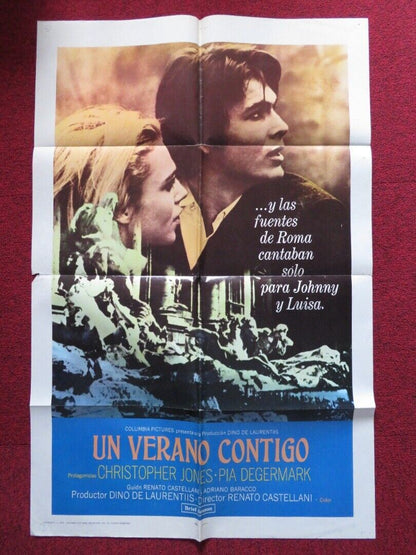 UN VERANO CONTIGNO / BRIEF SEASON SPANISH ONE SHEET FOLDED POSTER 1970