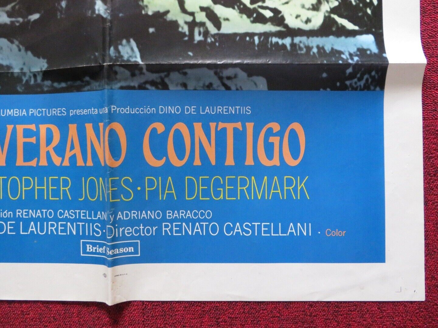 UN VERANO CONTIGNO / BRIEF SEASON SPANISH ONE SHEET FOLDED POSTER 1970