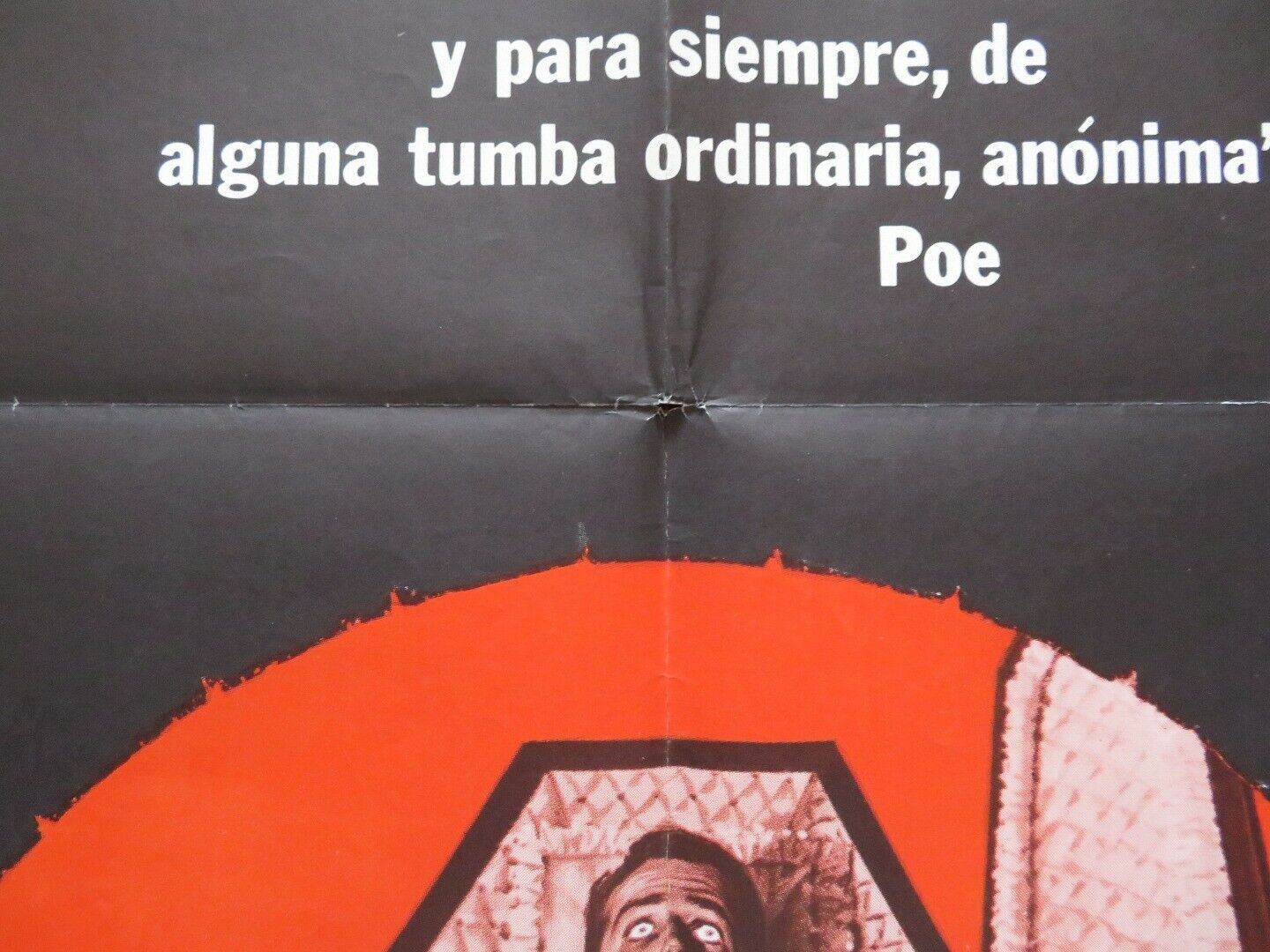 EL ENTIERRO PREMETURO / THE PREMATURE BURIAL SPANISH ONE SHEET FOLDED POSTER