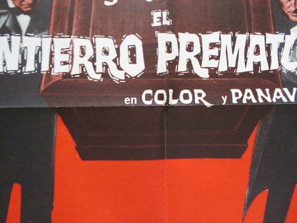 EL ENTIERRO PREMETURO / THE PREMATURE BURIAL SPANISH ONE SHEET FOLDED POSTER