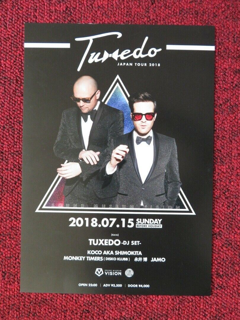 TUXEDO - JAPAN TOUR JAPANESE MUSIC TOUR GIG POSTER 2016