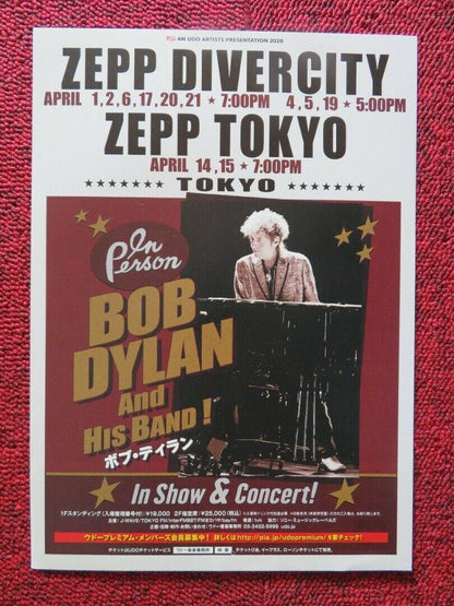 BOB DYLAN - IN CONCERT JAPANESE MUSIC TOUR GIG POSTER 2020