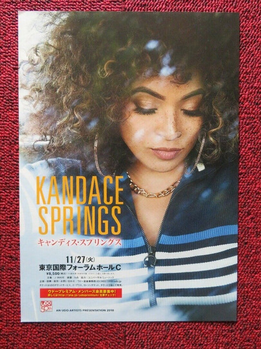 KANDACE SPRINGS - LIVE IN JAPAN JAPANESE MUSIC TOUR GIG POSTER 2018