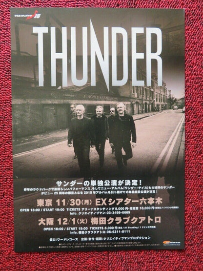 THUNDER - WONDER DAYS TOUR / LOUD PARK 15 2015 JAPANESE MUSIC TOUR GIG POSTER