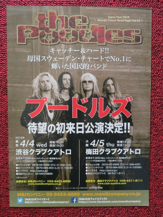 THE POODLES - JAPAN TOUR JAPANESE MUSIC TOUR GIG POSTER 2018