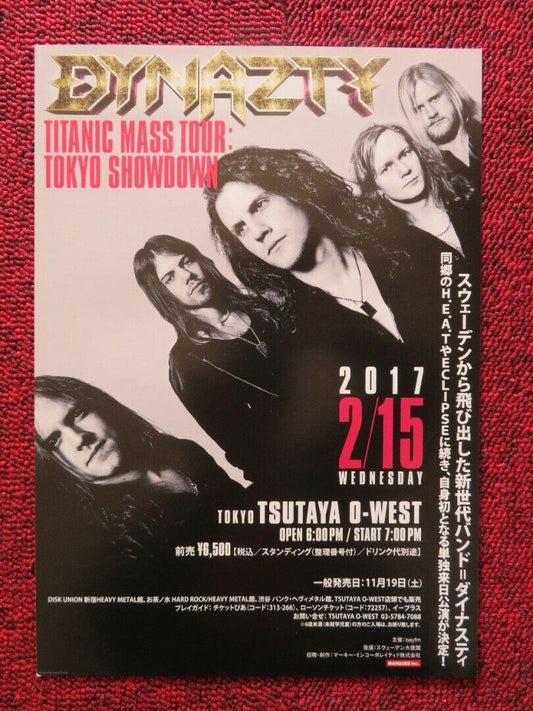 DYNAZTY - TITANIC MASS TOUR JAPANESE MUSIC TOUR GIG POSTER 2017