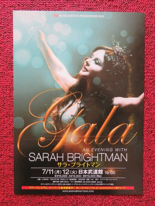 SARAH BRIGHTMAN - GALA, AN EVENING WITH JAPANESE MUSIC TOUR GIG POSTER 2016