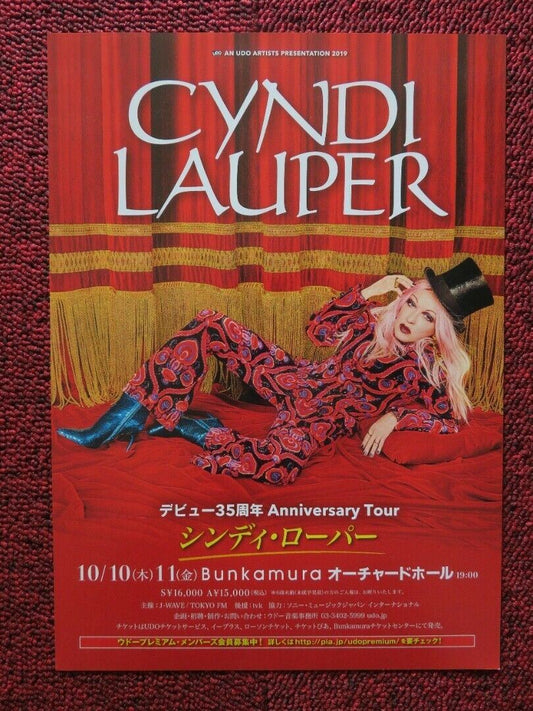 CYNDI LAUPER -35TH  ANNIVERSARY TOUR JAPANESE MUSIC TOUR GIG POSTER 2019