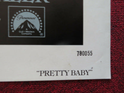 PRETTY BABY FOLDED US ONE SHEET POSTER BROOKE SHIELDS SUSAN SARANDON 1978