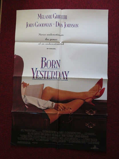 BORN YESTERDAY FOLDED US ONE SHEET POSTER MELANIE GRIFFITH JOHN GOODMAN 1993