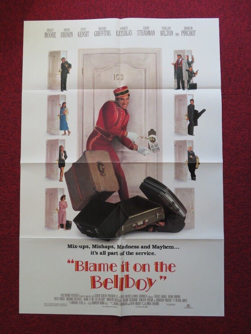 BLAME IT ON THE BELLBOY FOLDED US ONE SHEET POSTER DUDLEY MOORE BRYAN BROWN 1992