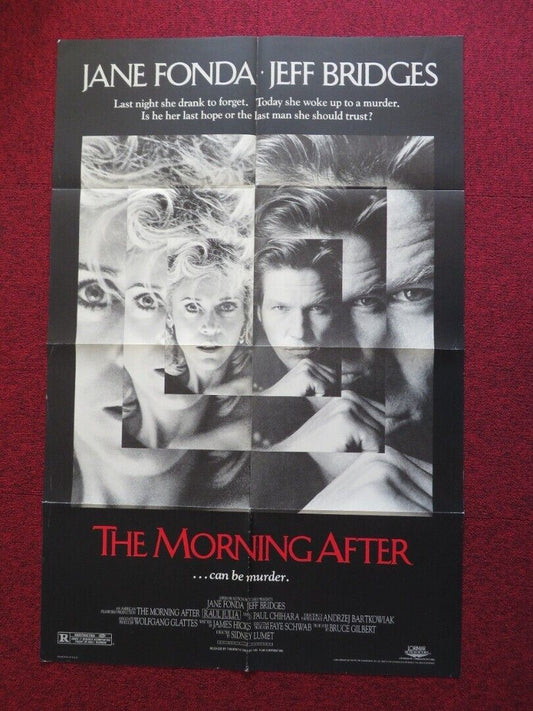 THE MORNING AFTER FOLDED US ONE SHEET POSTER JANE FONDA JEFF BRIDGES 1986