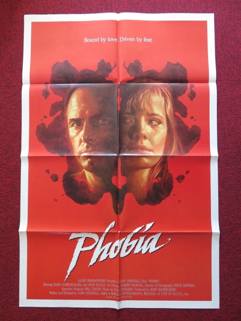 PHOBIA FOLDED US ONE SHEET POSTER GOSIA DOBROWOLSKA SEAN SCULLY 1988