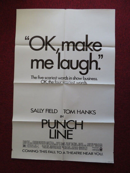 PUNCH LINE - TEASER  FOLDED US ONE SHEET POSTER TOM HANKS SALLY FIELD 1988