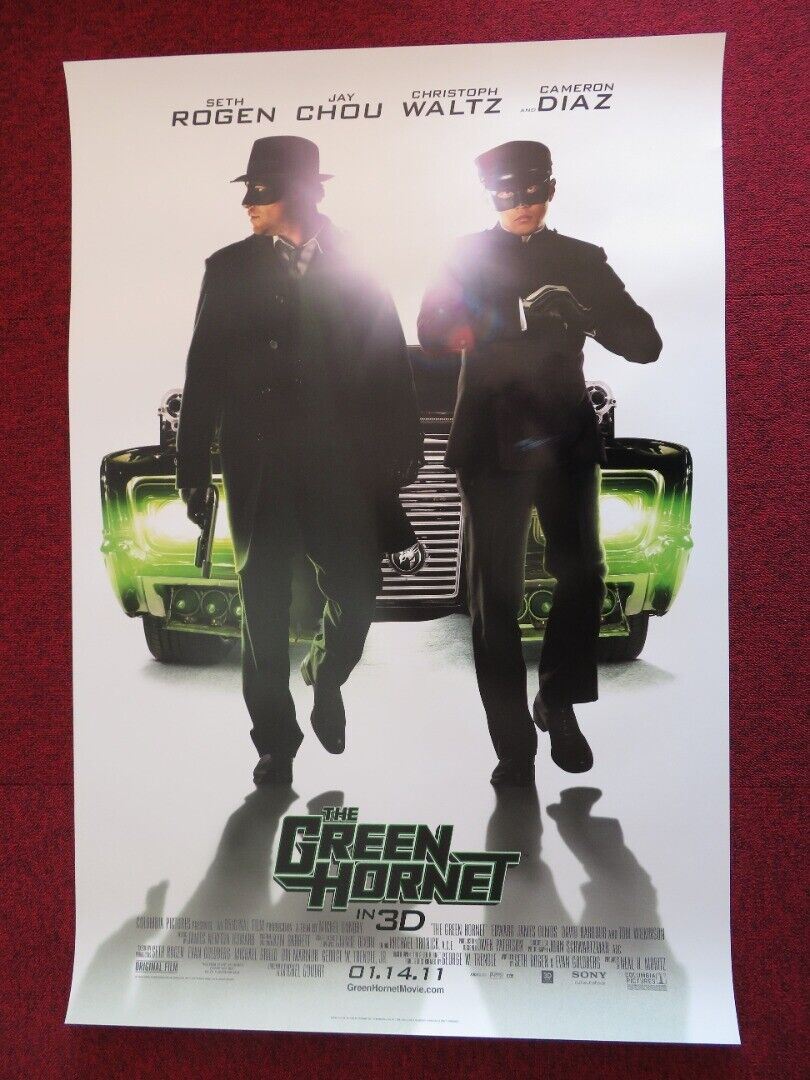 THE GREEN HORNET 3D US ONE SHEET ROLLED POSTER SETH ROGEN CAMERON DIAZ 2011