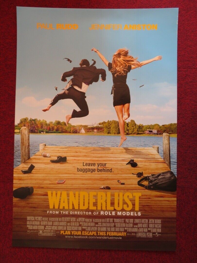 WANDERLUST US ONE SHEET ROLLED POSTER PAUL RUDD JENNIFER ANISTON 2012