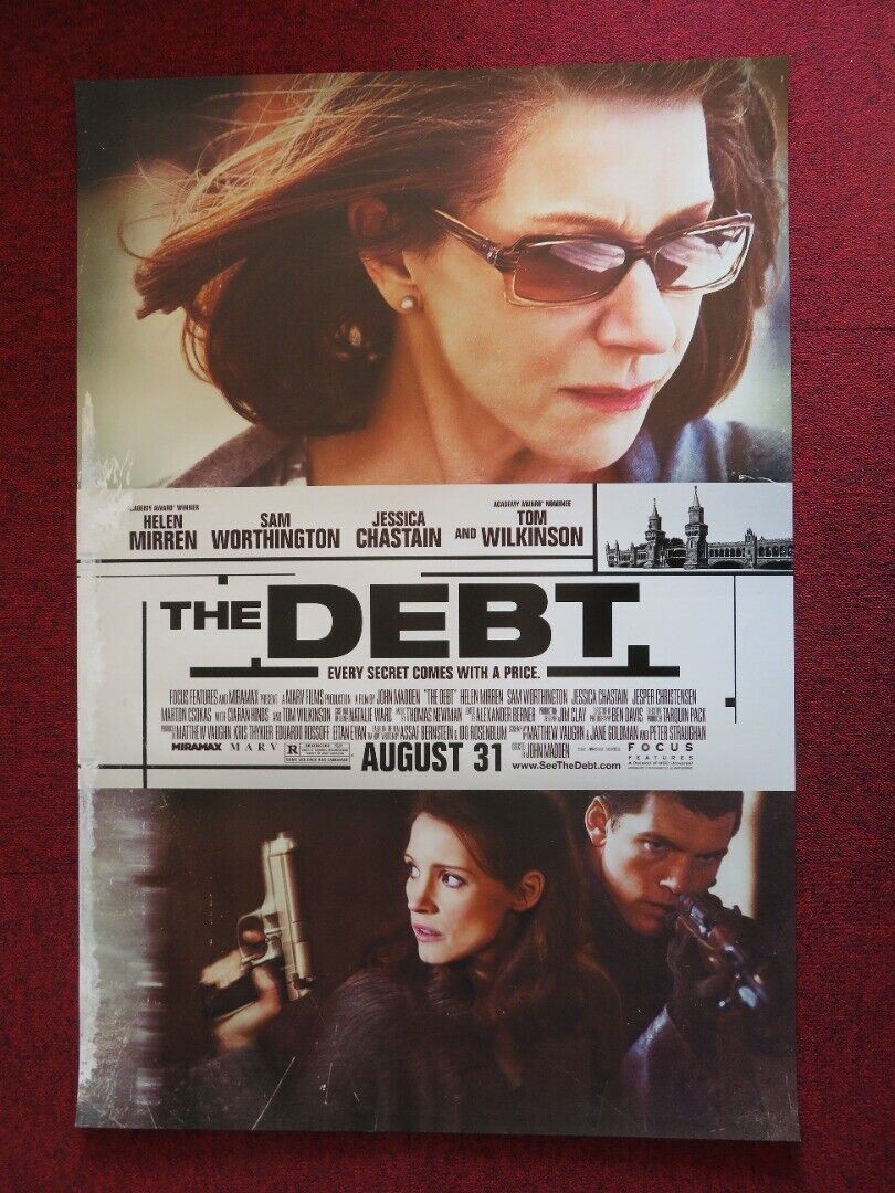 THE DEBT US ONE SHEET ROLLED POSTER HELEN MIRREN SAM WORTHINGTON 2010