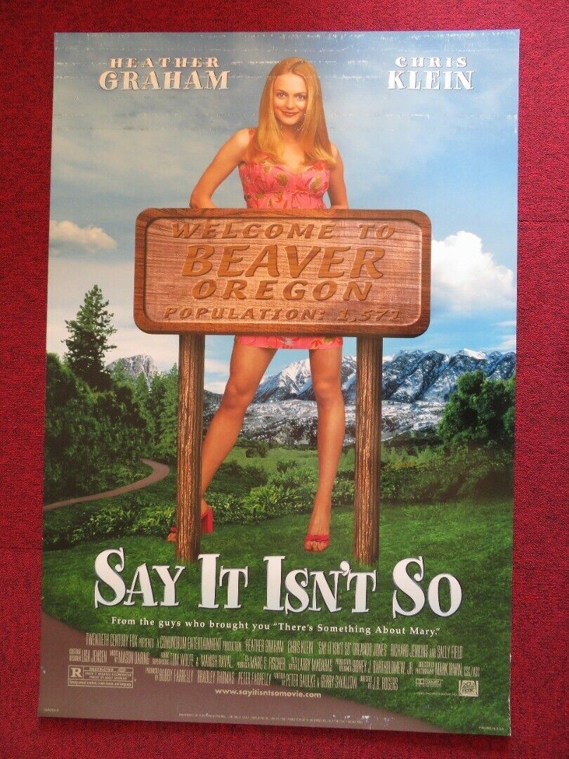 SAY IT ISN'T SO VERSION B US ONE SHEET ROLLED POSTER HEATHER GRAHAM 2001