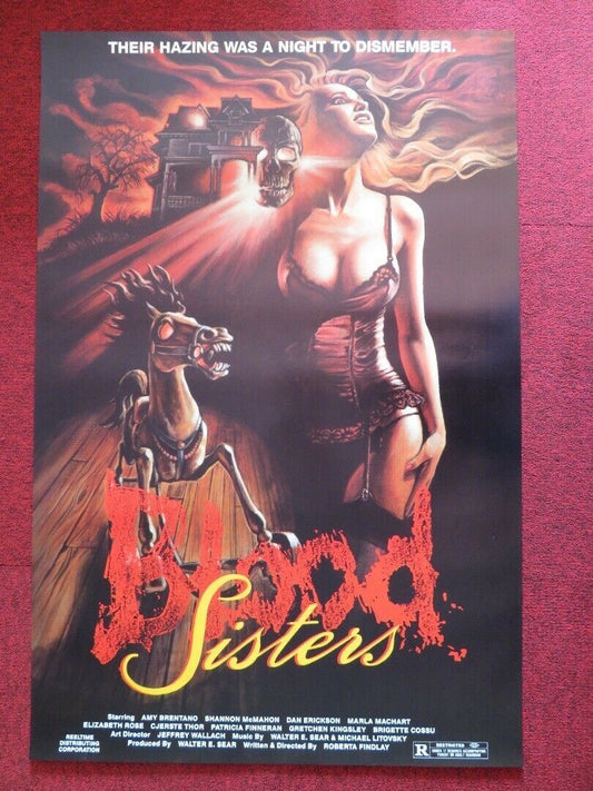 BLOOD SISTERS US ONE SHEET ROLLED POSTER ROBERTA FINDLAY AMY BRENTANO 1987