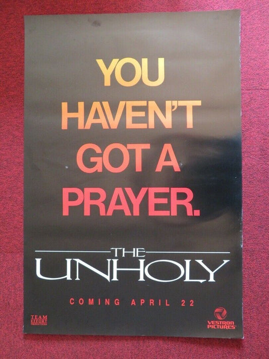 THE UNHOLY US ONE SHEET ROLLED POSTER CAMILO VILA RUBEN RABASA 1988