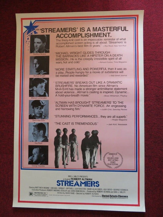 STREAMERS US ONE SHEET ROLLED POSTER ROBERT ALTMAN MATTHEW MODINE 1983