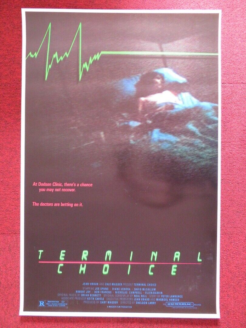 TERMINAL CHOICE US ONE SHEET ROLLED POSTER JOE SPANO 1985